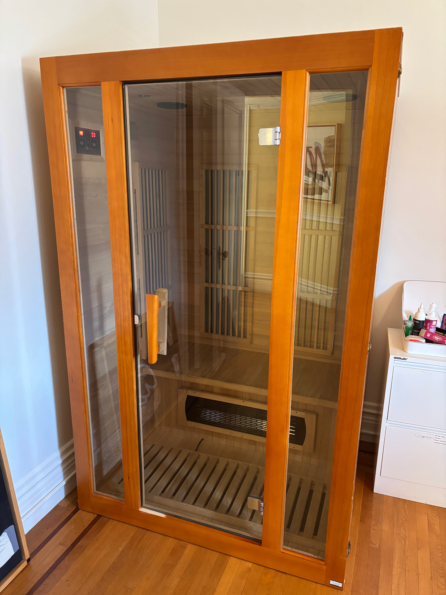 Indoor infrared sauna rental installed in San Francisco apartment