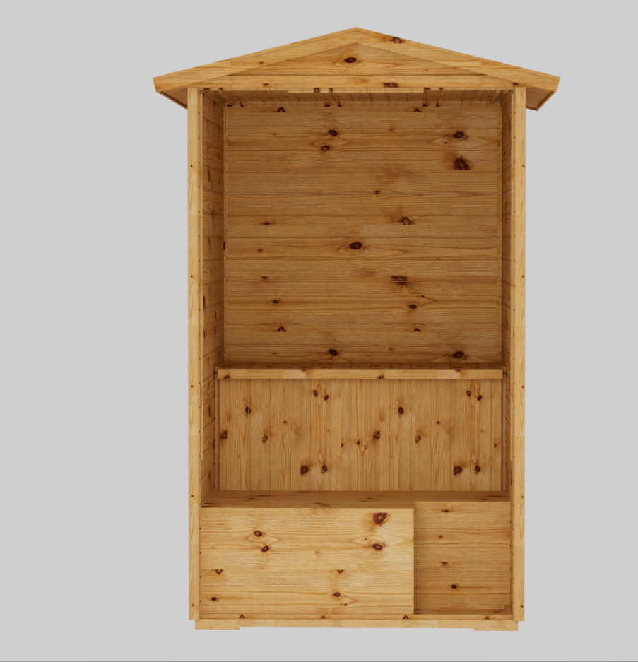 Anywhere Sauna interior back wall with cedar paneling